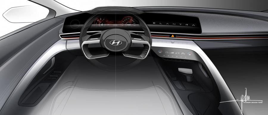 Эскиз Hyundai Elantra (CN7) 2020 года  (NA) (фото 59 из 67)